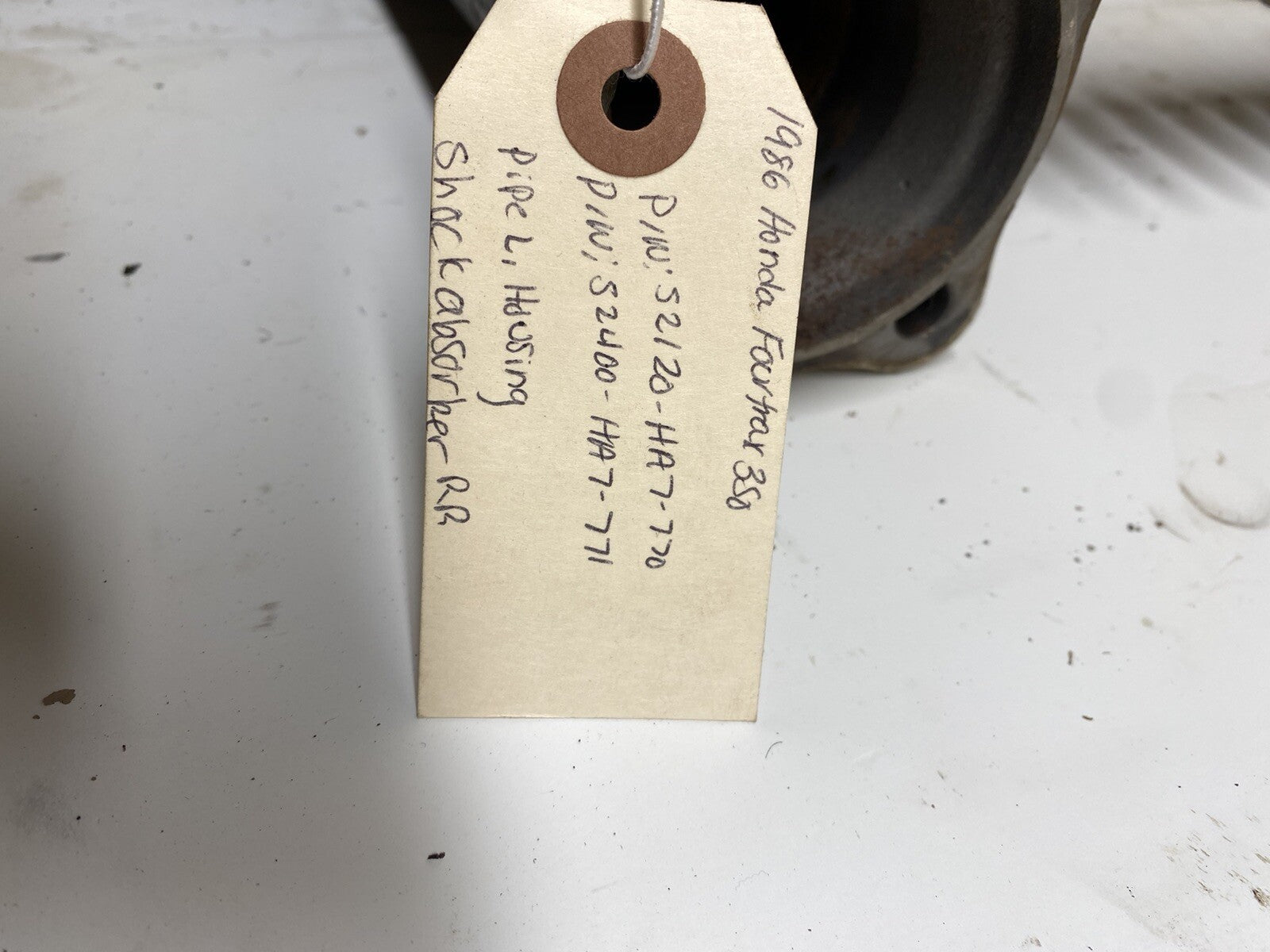 1986 Honda Fourtrax 350 OEM Left Side Rear Axle Tube With Shock 52120-HA7-7701