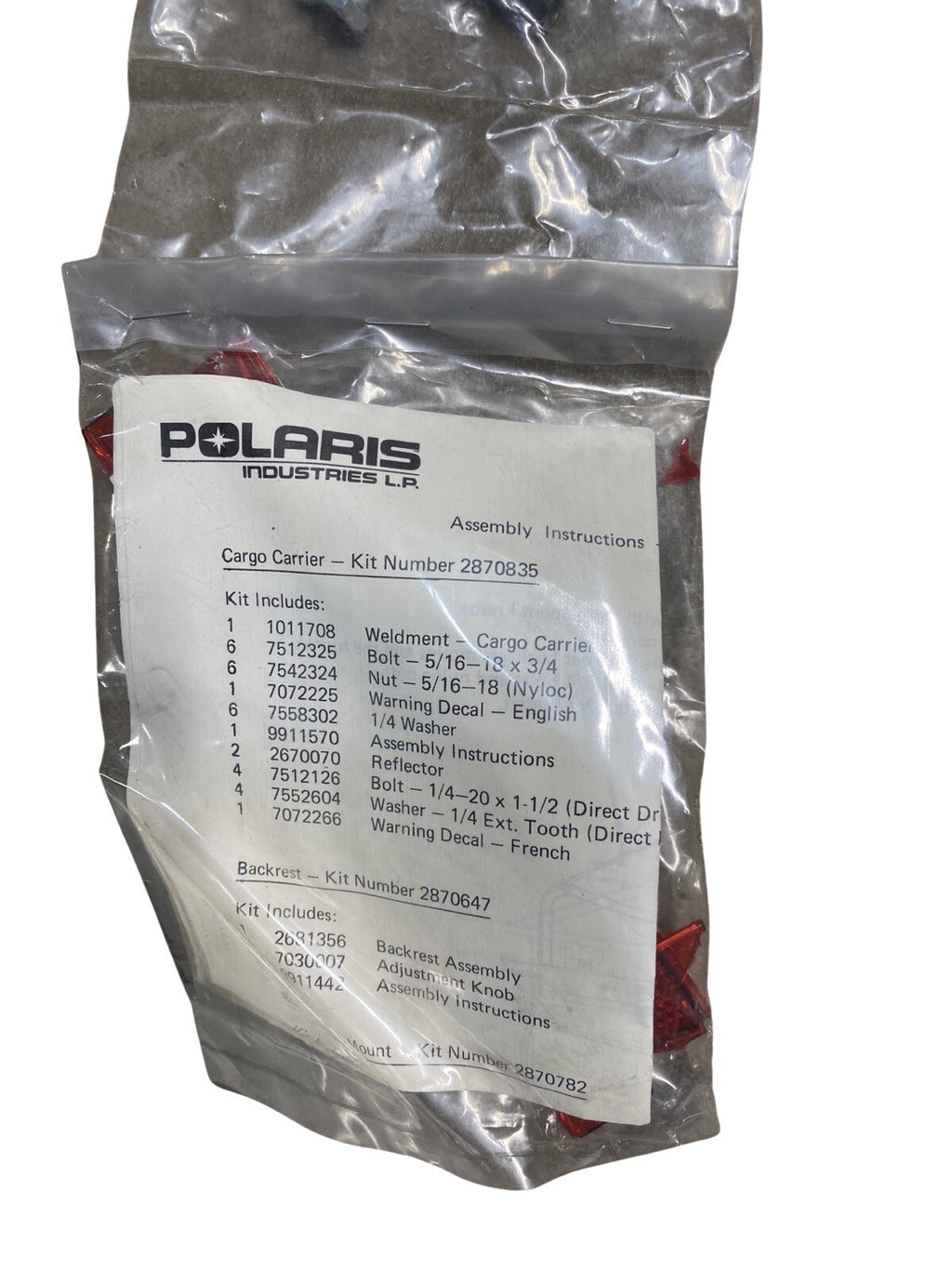 NOS Polaris Snowmobile OEM Cargo Carrier 28708351