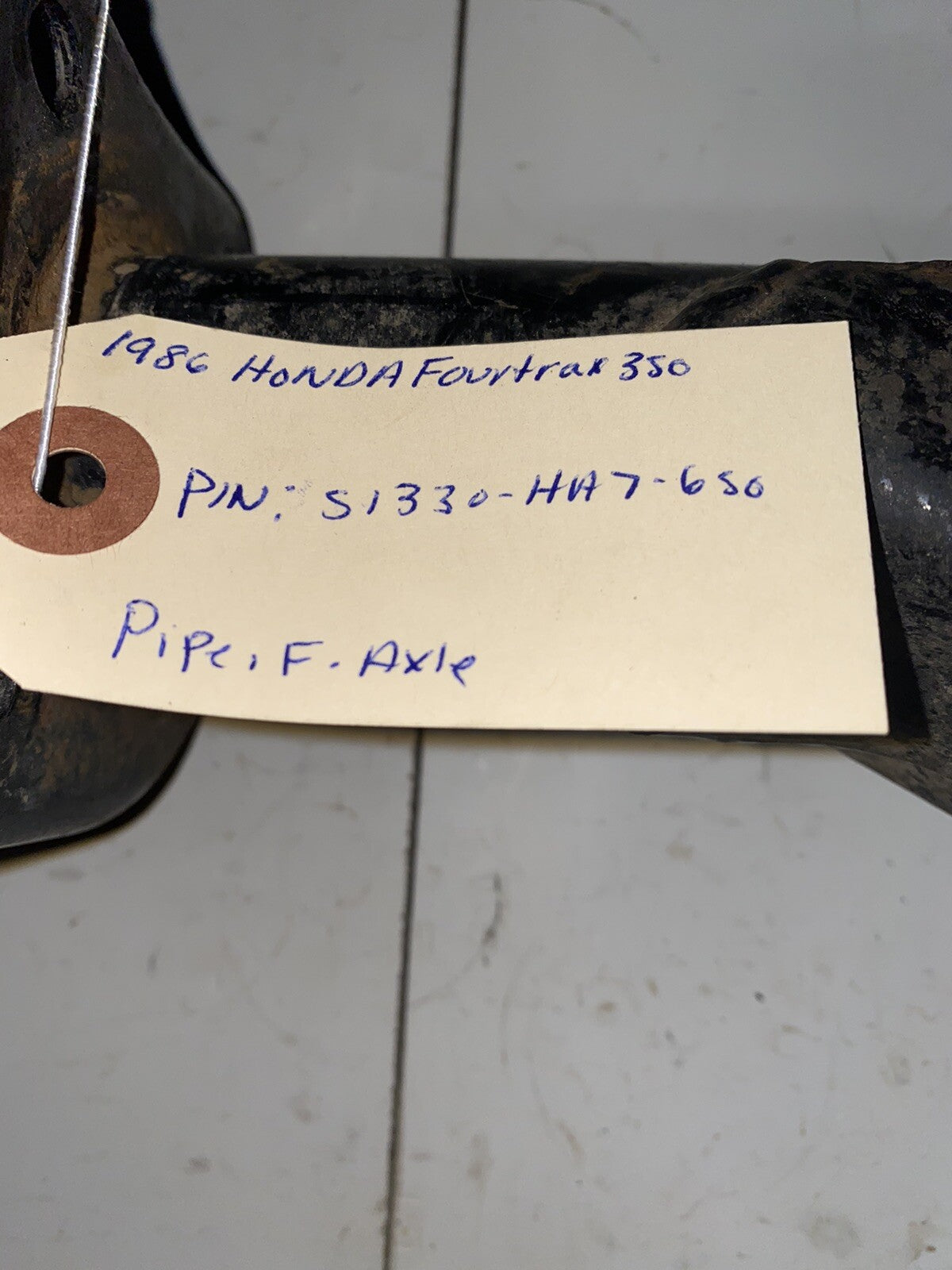 1986 Honda Fourtrax 350 OEM Front Axle Pipe 51330-HA7-6502