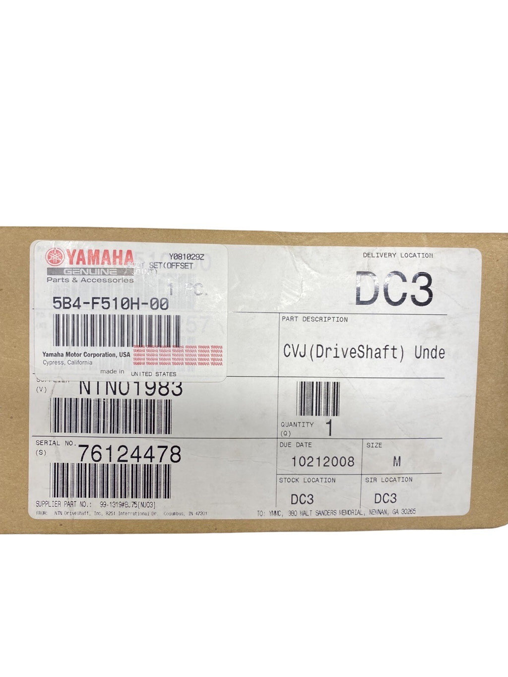 2008-2013 Yamaha Rhino 700 NOS OEM Front Axle Inner CV Boot Set 5B4-F510H-000