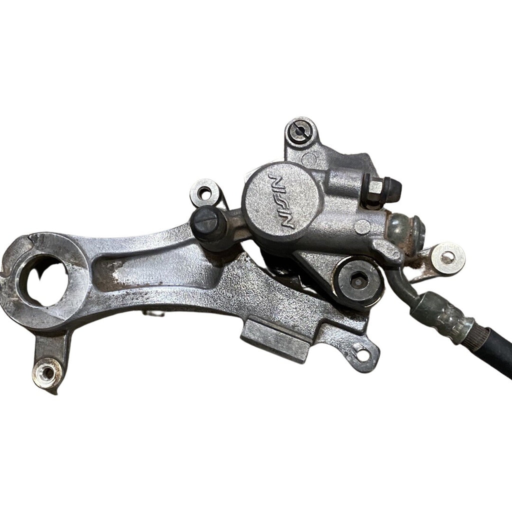 2005 Yamaha YZ450F OEM Rear Brake Caliper Pads & Brake Line 1C3-2580W-00-003