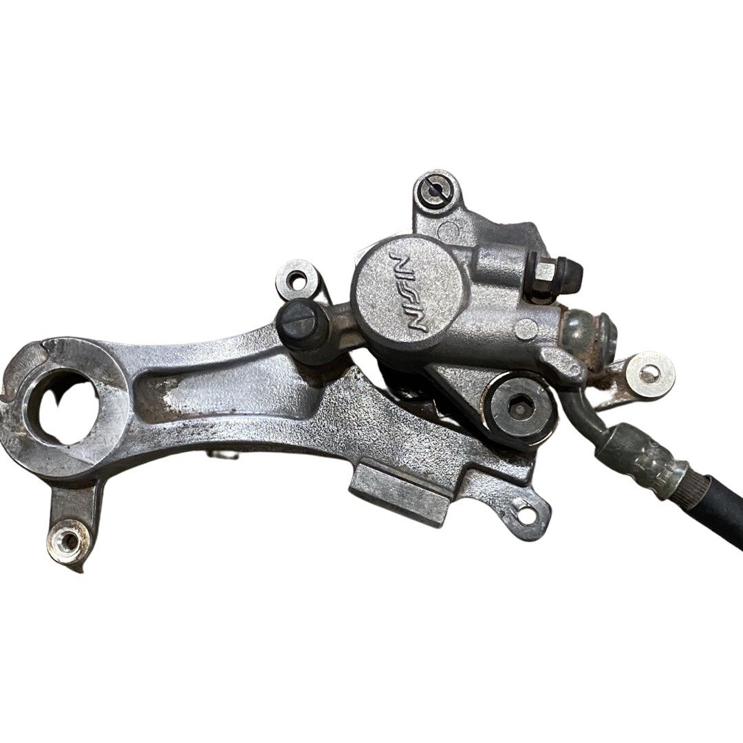 2005 Yamaha YZ450F OEM Rear Brake Caliper Pads & Brake Line 1C3-2580W-00-003